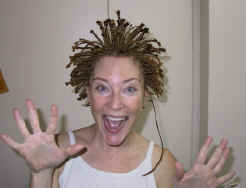 crazy woman's hair